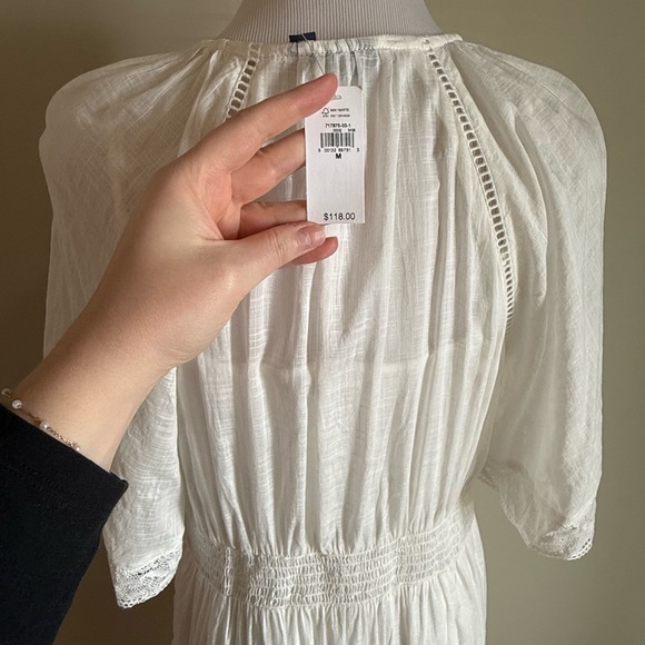 GAP Elegant White Maxi Dress with Button Detail - Picture 3 of 3